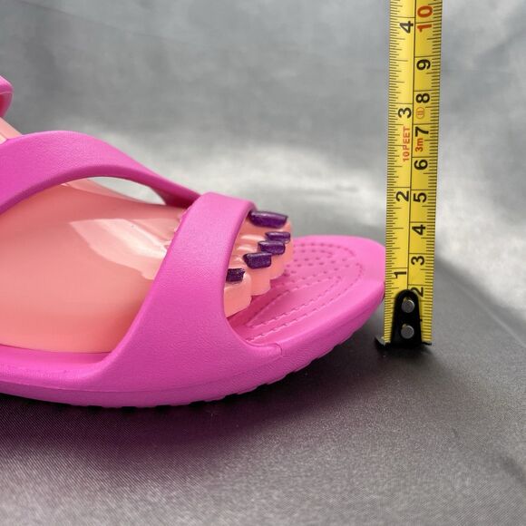 Crocs Kadee II Strappy Sandals Women's 8 Crush Pink Iconic Comfort Summer Slides - Picture 7 of 17